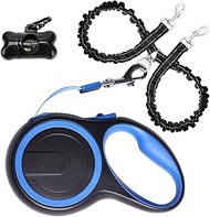 Dual Retractable Dog Leash for Walking 2 Small to Large Dogs up to 110 lbs / 50 kg,Double Headed 16