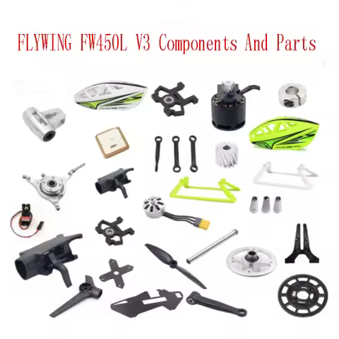 FLY WING FW450L V3 H1 6CH RC Helicopter Spare Parts Motor ESC Main Blade Gear Landing Skid Horizonta