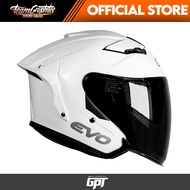 EVO HELMET TRX HALF FACE DUAL VISOR w/ SMOKE AND FREE CLEAR LENS