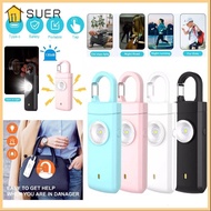 SUER Emergency LED Torch Keyring, Panic Security 130dB Personal Alarm Safety Keychain,  ABS Portable