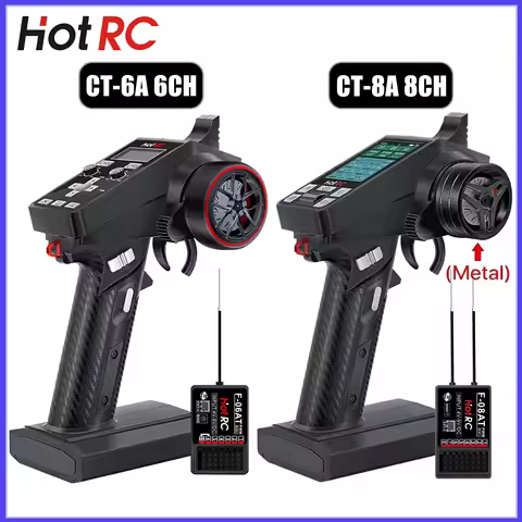 HOTRC CT-6A CT-8A 6CH 8CH 2.4G Transmitter Remote Control Radio System F-06AT F-08AT Gyro Receiver f