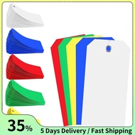 500 Pieces 4 3/4Inch X 2 3/8Inch Plastic Shipping Tags Colorful Blank Labeling Tags Waterproof Hang 