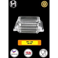 OPS - C46 -BENXON Plastic Tray [ 50pcs± ] Bakery Disposable Plastic Clear Tray