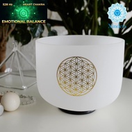 XINDERS 528HZ 生命之花 Life Flower Love Frequency Quartz Crystal Singing Bowl Heart Chakra for Sound Hea