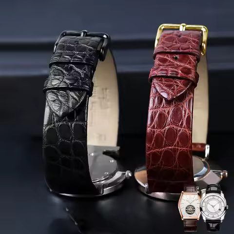 Ultra thin crocodile watch strap crocodile watchband 12 13 14 16 18 19 20 21 22mm watch chain man's 