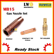 Mig welding MB15 NOZZLE / TIP HOLDER / CONTACT TIP 0.8MM / CONTACT TIP 1.0MM