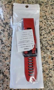 Fenix 5X/5XPlus/6X/6XPro 表帶 （26mm 濶 紅面黑底）