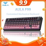 AULA F99 for Office and Gaming Keyboard Customized Mechanical Keyboard The Three Mode Wired/2.4G/Blu