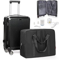 Suitcase with Vacuum System, Lightweight Hand Luggage Suitcase 55 x 40 x 20 cm, Vacuum Compressible