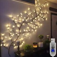 1PC 2.3m/7.55Ft Artificial Branch Light, Soft And Flexible Willow Branch Light, USB Power Supply, 8 