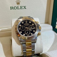 99.9%NEW 二手ROLEX 勞力士 116503 鑽石(2019 FULLSET) COSMOGRAPH DAYTONA 40mm Black Dial with 8 Diamonds #香榭站