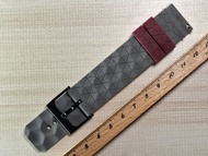 22毫米 手錶用 矽膠錶帶 暗灰/西藏紅 (Dark Gray/Tibetan Red) 22mm TPU Watch Strap