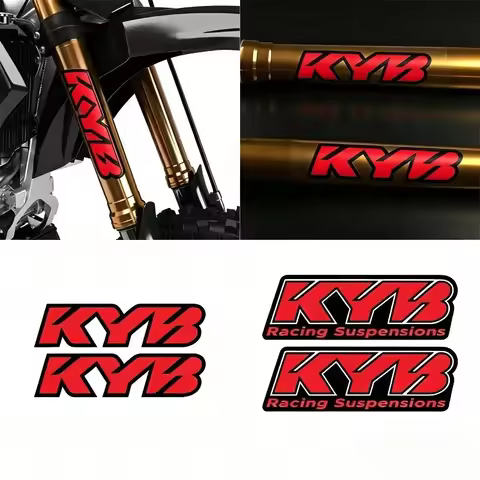 2Pcs KYB Racing Suspensions Fork Stickers, Waterproof Scratch Resistant Vinyl Decals for Motorcycle