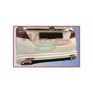 Perodua Bezza (2016)STORM Rear Back Bumper Skirt With Reflector Chrome Cover &amp; Pipe Lower PU Bodykit Raw Material Rubber
