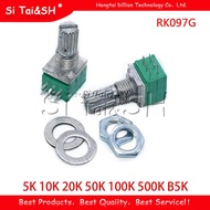 5pcs RK097G 5K 10K 20K 50K 100K 500K B5K with a switch audio 6pin shaft 15mm amplifier sealing poten
