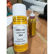 Embroidery Thread Silicone Oil Based Lubricant Spray metalic gold silver Minyak Benang Mesin Sulam/ 