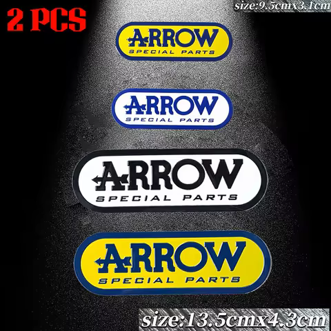 For Arrow Exhaust Aluminum Logo Sticker Bike Motorcycle Accessories DB Killer Muffler Escape Cover S