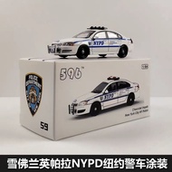 596 1: 64 Chevrolet Ipala NYPD NYPD New York Police Car Painting Simulation Alloy Car Model Finished