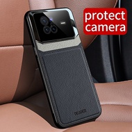 VIVO X80 Pro Case Armor PU Leather TPU Soft Silicone Casing VIVO X80Pro X 80 Shockproof Back Cover