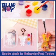 Handmade Creative Fluid Bear Paint Kindergarten Graffiti Bear Keychain Street Ornament Toy Small