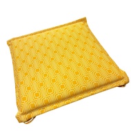Seat Cushion With Drawstring 16x16 Inches Yellow