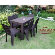 FUSON Plastic Rattan chairs and table