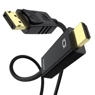 DP DisplayPort to HDMI-Compatible Adapter 1.8m Lead 4K 1080P For PC TV Monitor Video Cord  Penyesuai