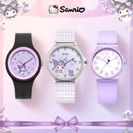 ZGO Sanrio Kuromi Jam Tangan Kid Waterproof Luminous Jelly Strap Watch Casual Student Girls Gift 337