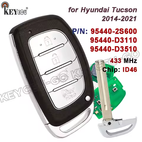 KEYECU 433.92MHz PCF7953A ID46 P/N: 95440-2S600 95440-D3110 95440-D3510 for Hyundai Tucson 2014-2021