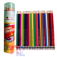 Can of 24 G-Star Long Body Erasable Colored Pencils CP4-24D - Stationery No.1