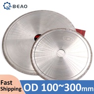 100/150/200/250/300mm Diamond Circular Saw Blade Straight Tooth Cutting Arbor Disc for Jade Agate Gl