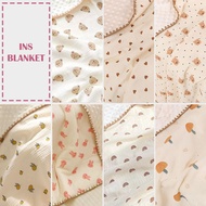 2 in 1 Korean Ins 3D Bean Smooth Blanket Baby Newborn Cotton Blanket Baby Appease Aircon Child Blank