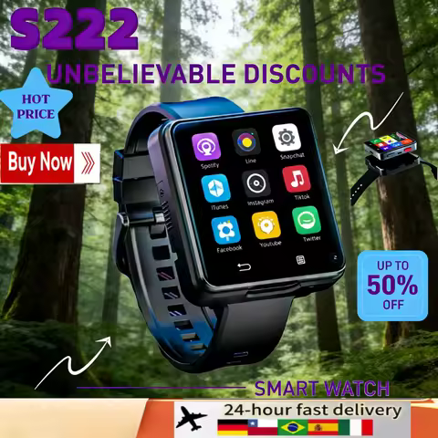 S222 5G Smart Watch Android 11.0 OS Smartwatch MTK6761 480*480 500W Dual Camera 2.64 inch Large Scre