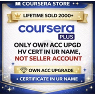 Coursera Plus Own Account Upgrade  with Cert in your name