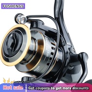 FUSHENGS HE1000-7000 câu cá tối đa kéo 10kg tốc độ cao kim loại spool Spinning Reel