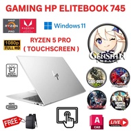 GAMING TOUCH SCREEN HP ELITEBOOK 745 G6 RYZEN 5 PRO 16GB RAM VEGA 6 GRAPHICS CARD GAMING LAPTOP