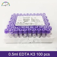 Heparin Lithium Heparin Sodium Anticoagulant Tube EDTA K2 K3 Disposable Plastic Test Tubes for Anima