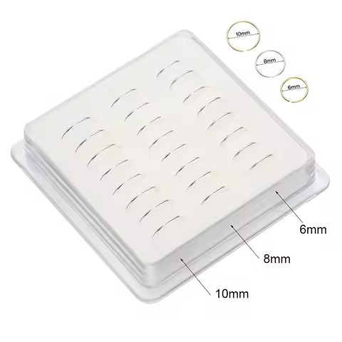 22G 925 Sterling Silver Unique Nose Hoop Ring Mix Size Inner Diameter 6mm 8mm 10mm Piercing Body Jew