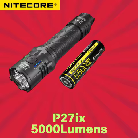 NITECORE P27iX 5000 Lumens Tactical Flashlight Customizable Variable Beam Pattern Military USB-C Tro