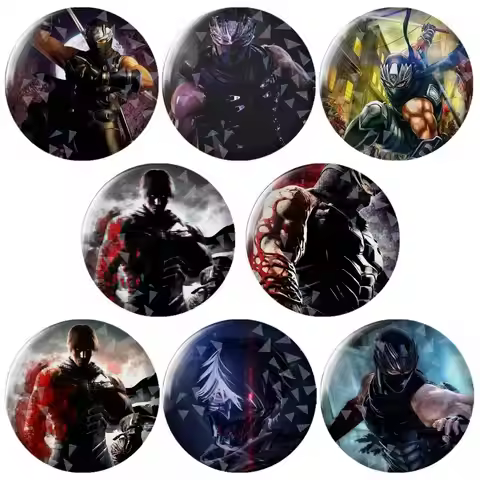 game 2026 hot Ninja Gaiden-n Brooch Vintage Alloy Brooch Pins, Antique Style Decorative Badges for D