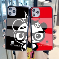 Phone Case For Huawei Y9S Y7 Y6 Y9 Prime 2019 2018 Y8S Y5P Y6P Y7P Y7A Y9A 2020 Fashion POP MART Panda Pattern Hard Glass Protection Casing