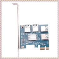 (UMEZ) PCI Express Card Multiplier PCIE 1 to 4 USB GPU X1 X16 PCI-E Riser Card Video Card for Mining