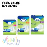 TENA Value Adult Tape Diapers / M, L &amp; XL