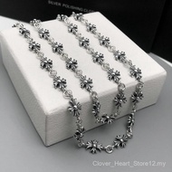 Chrome Hearts Chrome Hearts Chrome Hearts Fine Cross Flower Necklace European American Retro Stackab