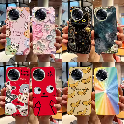 For Realme 11 5G Realme 11X Phone Case Realme Narzo 60x Cover RMX3780 RMX3782 Silicone Cute Cat Cart