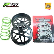 Lead125 ครัชคาร์บอน งานTSPEED รุ่นPCX160-PCX150-LEAD-GIORNO กระโหลกกัดลายเจาะไล่เบา-สปริงทอร์คแต่ง ส