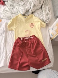 小學運動服套裝 (黃色短袖上衣 + 紅色短褲)