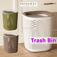 [18L] Curtain & Co Bakul Sampah Dustbin Hollow Trash Can Trash Bin Tong Sampah Waste Bin Rubbish Bin