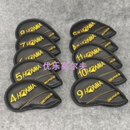 Honma Golf Iron Set Club Set Club Head Cover PU Material Embroidery Cap Set Iron Set Rod Cover White