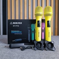 มี 4 สีให้เลือก MICROTECH ET-777A ไมค์ลอย ถือคู่ UHF เครื่องรับเล็ก เขียว / เหลือง / ส้ม / ชมพู ET 7